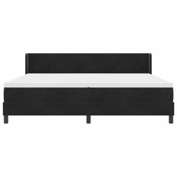 Boxspringbett mit Matratze Schwarz 200x200 cm Samt