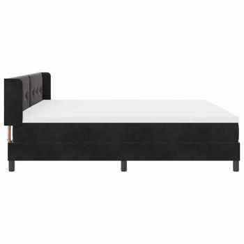 Boxspringbett mit Matratze Schwarz 200x200 cm Samt