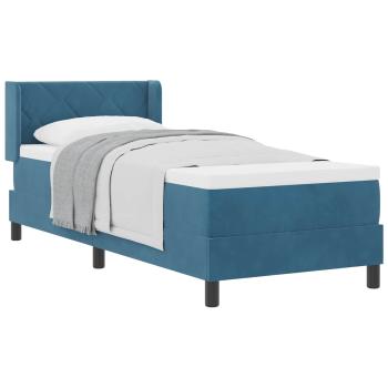 ARDEBO.de - Boxspringbett mit Matratze Dunkelblau 80x200 cm Samt