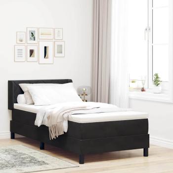 ARDEBO.de - Boxspringbett mit Matratze Schwarz 90x200 cm Samt