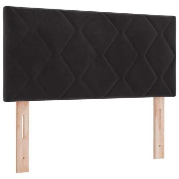 Boxspringbett mit Matratze Schwarz 90x200 cm Samt