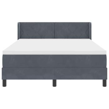 Boxspringbett mit Matratze Dunkelgrau 140x190 cm Samt