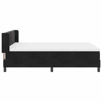 Boxspringbett mit Matratze Schwarz 140x200 cm Samt