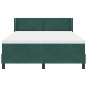Boxspringbett mit Matratze Dunkelgrün 140x200 cm Samt