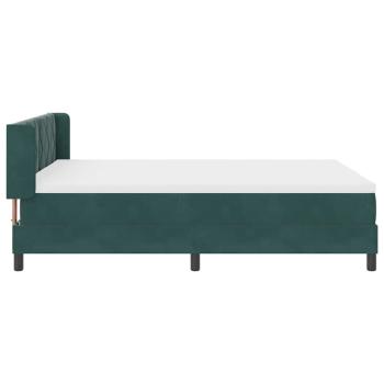 Boxspringbett mit Matratze Dunkelgrün 140x200 cm Samt