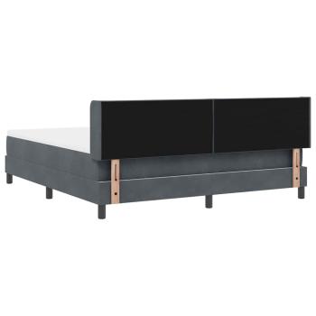 Boxspringbett mit Matratze Dunkelgrau 180x200 cm Samt