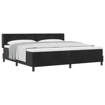 Boxspringbett mit Matratze Schwarz 200x200 cm Samt