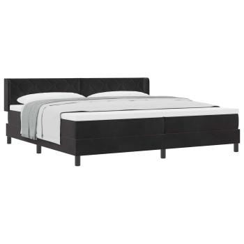 Boxspringbett mit Matratze Schwarz 200x200 cm Samt