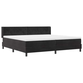 Boxspringbett mit Matratze Schwarz 200x200 cm Samt