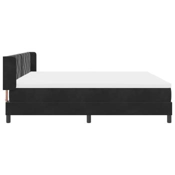 Boxspringbett mit Matratze Schwarz 200x200 cm Samt