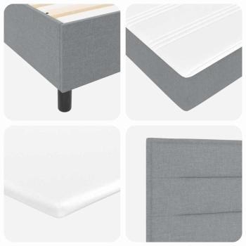 Boxspringbett mit Matratze Hellgrau 140x190 cm Stoff