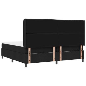 Boxspringbett mit Matratze Schwarz 200x200 cm Stoff