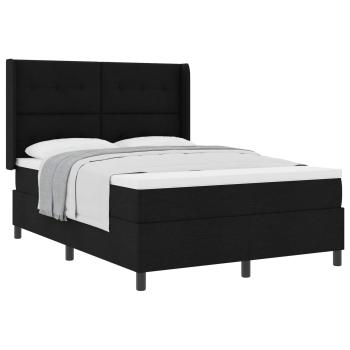 Boxspringbett mit Matratze Schwarz 140x190 cm Stoff