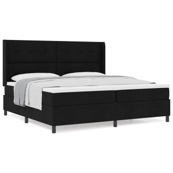 Boxspringbett mit Matratze Schwarz 200x200 cm Stoff
