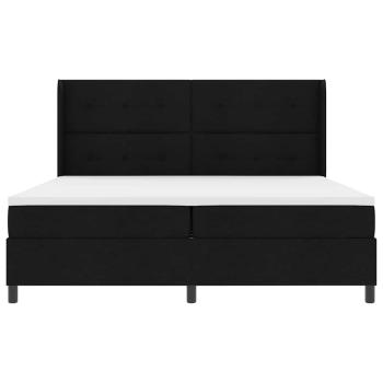 Boxspringbett mit Matratze Schwarz 200x200 cm Stoff