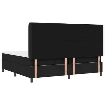 Boxspringbett mit Matratze Schwarz 200x200 cm Stoff
