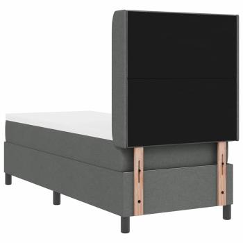 Boxspringbett mit Matratze Dunkelgrau 90x190 cm Stoff