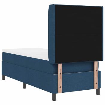 Boxspringbett mit Matratze Blau 90x190 cm Stoff