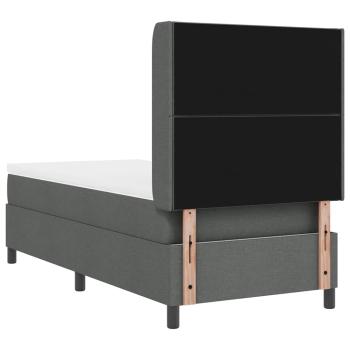 Boxspringbett mit Matratze Dunkelgrau 100x200 cm Stoff