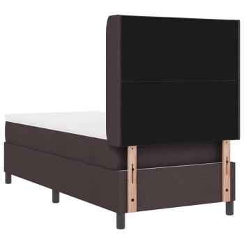 Boxspringbett mit Matratze Dunkelbraun 100x200 cm Stoff