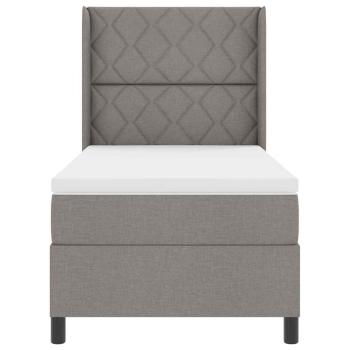 Boxspringbett mit Matratze Taupe 100x200 cm Stoff