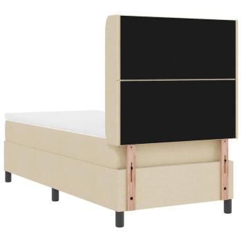 Boxspringbett mit Matratze Creme 100x200 cm Stoff