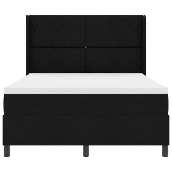 Boxspringbett mit Matratze Schwarz 140x200 cm Stoff