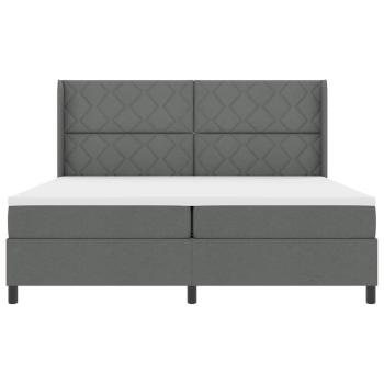 Boxspringbett mit Matratze Dunkelgrau 200x200 cm Stoff