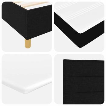 Boxspringbett mit Matratze Schwarz 80x200 cm Stoff