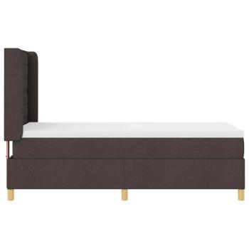 Boxspringbett mit Matratze Dunkelbraun 80x200 cm Stoff