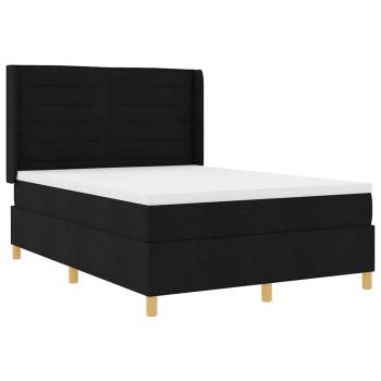 Boxspringbett mit Matratze Schwarz 140x200 cm Stoff