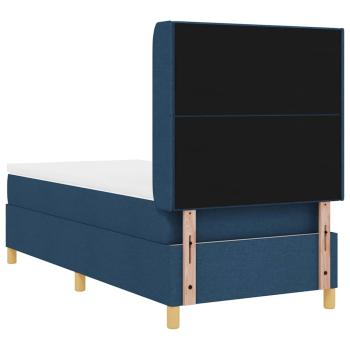 Boxspringbett mit Matratze Blau 90x200 cm Stoff
