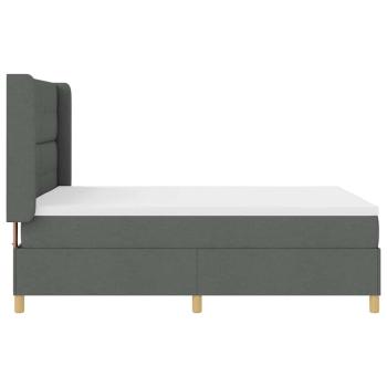 Boxspringbett mit Matratze Dunkelgrau 140x200 cm Stoff