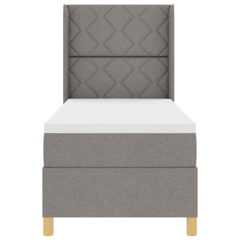 Boxspringbett mit Matratze Taupe 80x200 cm Stoff