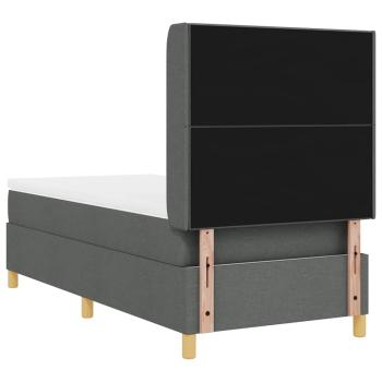 Boxspringbett mit Matratze Hellgrau 90x190 cm Stoff