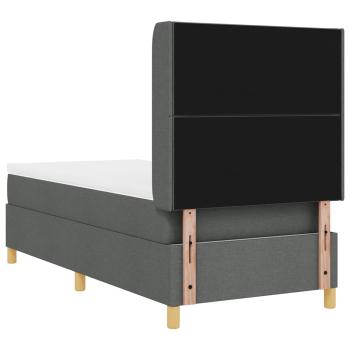 Boxspringbett mit Matratze Dunkelgrau 100x200 cm Stoff