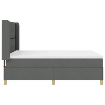 Boxspringbett mit Matratze Dunkelgrau 140x200 cm Stoff