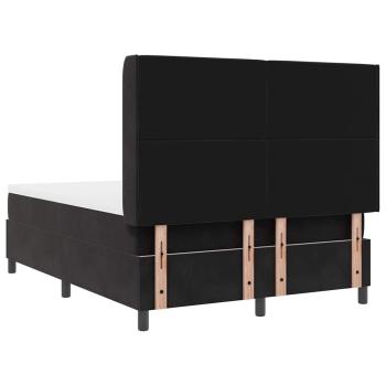 Boxspringbett mit Matratze Schwarz 140x200 cm Samt
