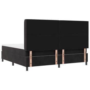 Boxspringbett mit Matratze Schwarz 200x200 cm Samt