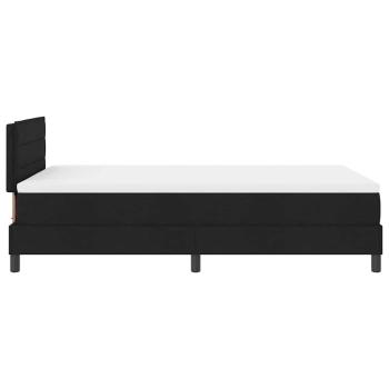 LED Boxspringbett mit Matratze Schwarz 120x200 cm Stoff
