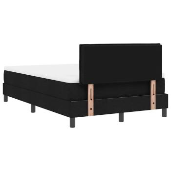 LED Boxspringbett mit Matratze Schwarz 120x200 cm Stoff