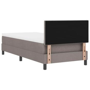 LED Boxspringbett mit Matratze Taupe 90x200 cm Stoff