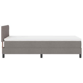 LED Boxspringbett mit Matratze Taupe 100x200 cm Stoff
