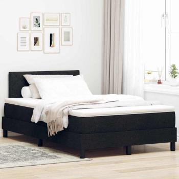 ARDEBO.de - LED Boxspringbett mit Matratze Schwarz 120x190 cm Stoff