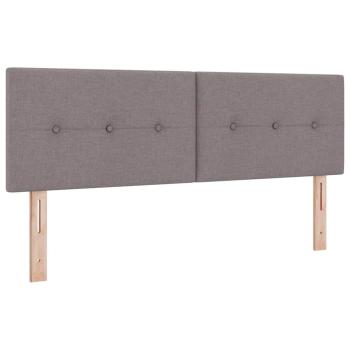 ARDEBO.de - LED Boxspringbett mit Matratze Taupe 140x190 cm Stoff