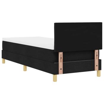 Boxspringbett mit Matratze & LED Schwarz 80x200 cm Stoff