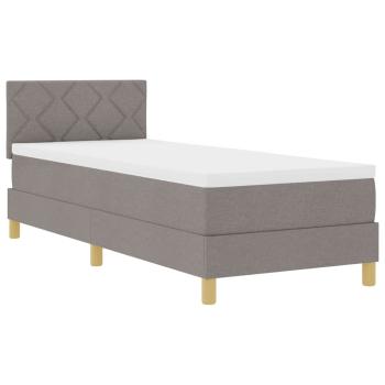 Boxspringbett mit Matratze & LED Taupe 80x200 cm Stoff