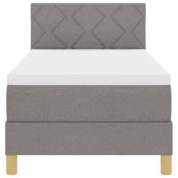 Boxspringbett mit Matratze & LED Taupe 80x200 cm Stoff