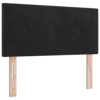 Boxspringbett mit Matratze & LED Schwarz 120x190 cm Samt