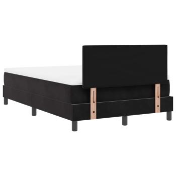 Boxspringbett mit Matratze & LED Schwarz 120x190 cm Samt